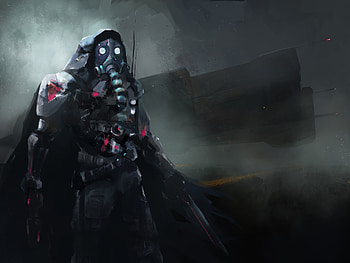 Art, Dark, Mask, Gas Mask, Warrior HD wallpaper