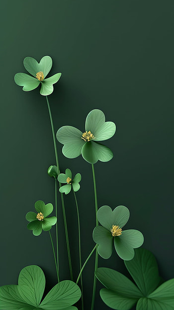 Springtime Clover Charm - Green Floral, clover, spring HD phone wallpaper
