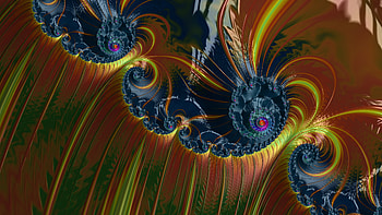 Trippy Psychedelic Fractal, trippy, psychedelic, trance, orange (Color), black, Abstract, fractal, abstract black HD wallpaper