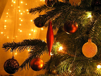 Festive Mood Christmas, holidays, christmas, ball, red, orange HD wallpaper