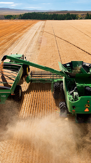 John Deere tractor, Industrial farming, Construction machinery, Farm equipment HD phone wallpaper