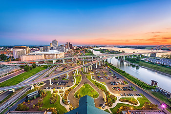 Aerial view, Memphis (Tennessee) HD wallpaper