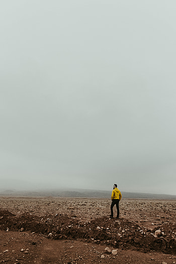 Landscape, Miscellanea, Miscellaneous, Fog, Human, Person, Deserted HD phone wallpaper