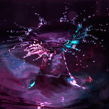 Splash, close up, dark HD phone wallpaper