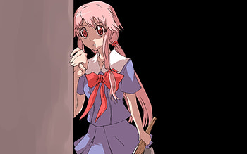 Anime, Girl, Fear, Stick HD wallpaper