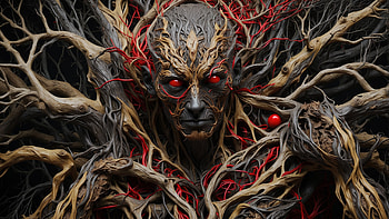 Tree Monster, tree, monster, flower, scary, forest HD wallpaper