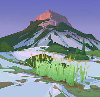 Landscape, Art, Vector, Mountain HD wallpaper