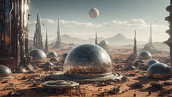 Sci-Fi Mars Colony, Sci Fi, city, sci fi city HD wallpaper