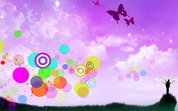 Look Left, angel, sky HD wallpaper
