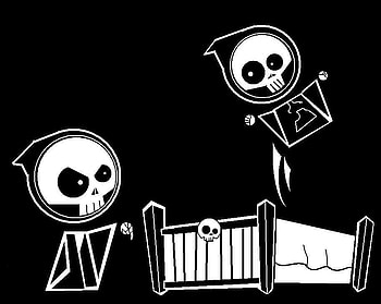 Get Off My DeathBed, deathbed, white, black, grim reaper, death HD wallpaper