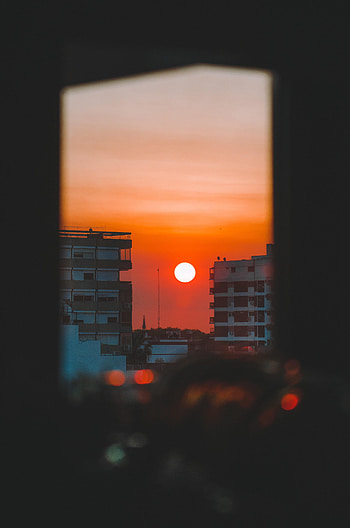 Cities, Sunset, Sun, City, Building HD phone wallpaper