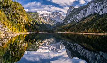 Austria Mountains Lake Autumn Scenery , autumn, mountains, lake, reflection, sky, scenery, nature HD wallpaper