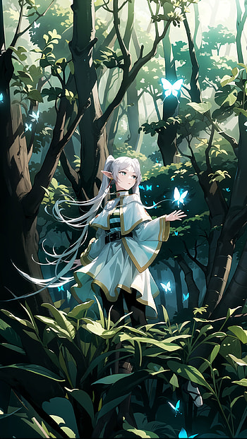 Magic Forest, Anime, Frieren: Beyond Journey's End, Frieren (Frieren: Beyond Journey's End) HD phone wallpaper