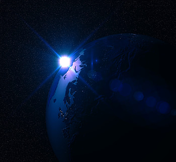 Planet, star, shine, dark space HD wallpaper
