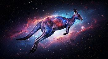 Galactic Kangaroo in Stunning Ultra, kangaroo, Animal, space, galaxy, cosmic HD wallpaper