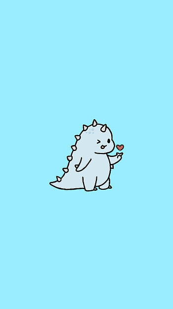 Blue Dino, Heart, Matching, Baby Blue, art, Love, Matching HD phone wallpaper