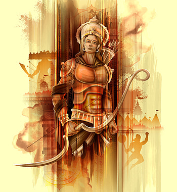 Shree ram, art, cartoon, shreeram HD phone wallpaper
