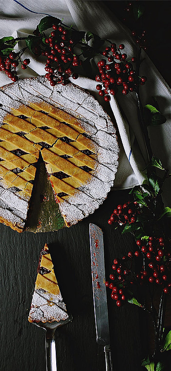 Sliced cherry pie, Baked to perfection, Sweet and tart, Cherrylicious delight HD phone wallpaper
