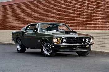 Green, classic, 1969 Ford Mustang Boss 429 HD wallpaper