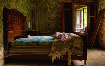 Interior, Miscellanea, Miscellaneous, Old, Portrait, Bed, Sleeping, Bedroom, Ancient HD wallpaper