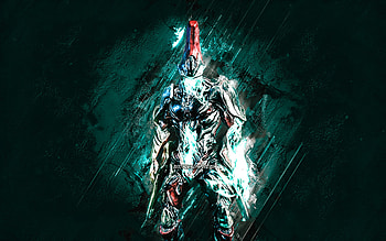 Revenant, Warframe, blue stone background, Warframe characters, Revenant Warframe, Revenant skin, creative art HD wallpaper