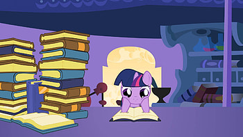 Twilight Studying, Reading, Twilight Sparkle, Friendship is Magic, My Little Pony HD wallpaper
