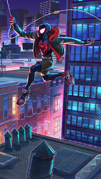 Miles Morales, Marvel, Spidy HD phone wallpaper