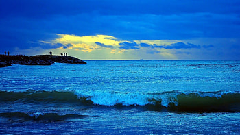 Nature, Sky, Sea, Clouds, Surf HD wallpaper