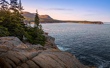 Nature, Trees, Stones, Sea, Shore, Bank, Hills HD wallpaper