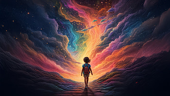 Dreamy Girl On An Adventure, universe, artist, artwork, art, digital-art, ai, deviantart HD wallpaper