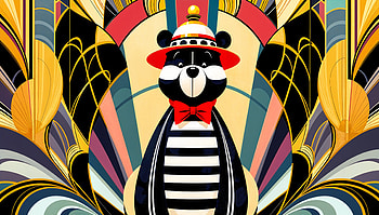Charming Bear in Ultra, bear, cartoon, colorful, hat HD wallpaper