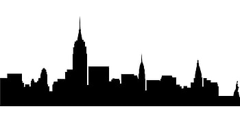 New York Skyline, Poster background, Silhouette city, City outline HD wallpaper