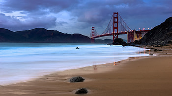 Golden Gate Bridge, Scenic beauty, , Iconic landmark HD wallpaper