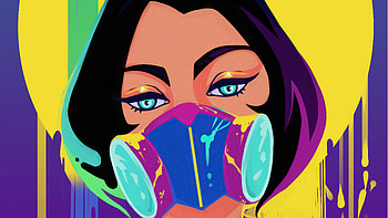 Mask Colorful Art , mask, artist, artwork, digital-art, colorful HD wallpaper