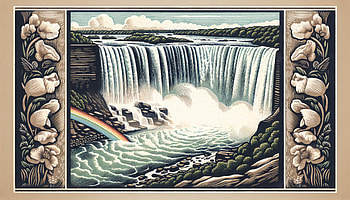 Stunning Niagara Falls Artwork -, Niagara Falls, waterfall, rainbow, landscape, nature HD wallpaper
