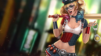 Harley Quinn Police Girl, harley-quinn, superheroes, artwork, artist, deviantart HD wallpaper