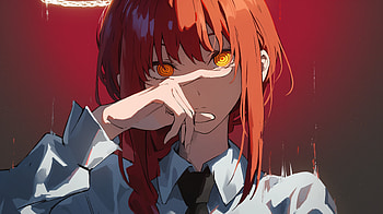 Makima Chainsaw Man Anime, Anime, Chainsaw Man, Makima (Chainsaw Man), red anime HD wallpaper