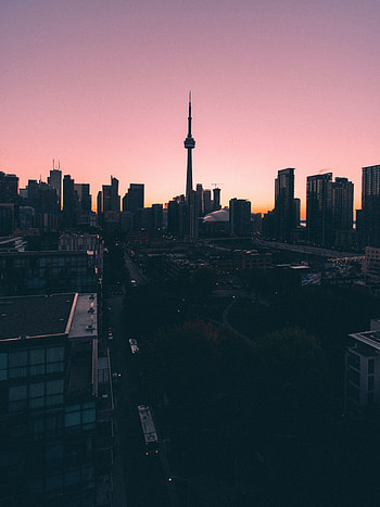 Cities, Architecture, Twilight, City, View From Above, Dark, Dusk HD phone wallpaper