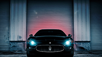 Maserati Gran Turismo, black cars, cars, front view, gran turismo, vehicles, maserati HD wallpaper