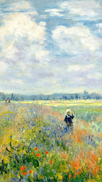 Poppy Fields Near Argenteuil, Vincent van Gogh HD phone wallpaper