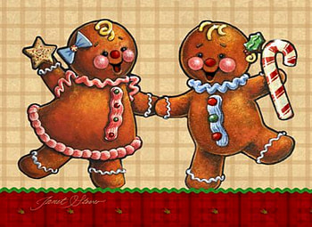 Gingerbread Twins, Cookies, Girl, Brown, Boy, Gingerbread, Twins, Cute HD wallpaper