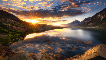 Saint Mary's Lake, Montana HD wallpaper