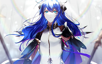Mostima, rainbow, ArKnights, manga, artwork, ArKnights characters, protagonist, Mostima ArKnights HD wallpaper