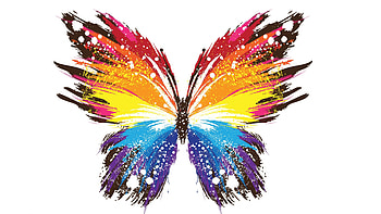 Butterfly Abstract Colorful, colorful, creative, abstract, butterfly HD wallpaper