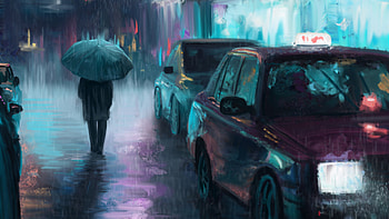 Night City Rain Art, rain, city, artist, artwork, digital-art, artstation HD wallpaper
