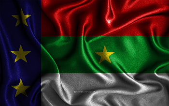 Vitoria da Conquista flag, , silk wavy flags, brazilian cities, Day of Vitoria da Conquista, Flag of Vitoria da Conquista, fabric flags, 3D art, Vitoria da Conquista, cities of Brazil, Vitoria da Conquista 3D flag HD wallpaper