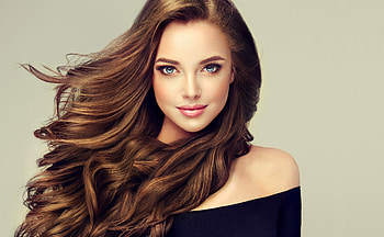 Beautiful, girl, model, juicy lips, brunette HD wallpaper