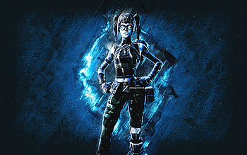 Fortnite Ice Crystal Skin, Fortnite, main characters, blue stone background, Ice Crystal, Fortnite skins, Ice Crystal Skin, Ice Crystal Fortnite, Fortnite characters HD wallpaper