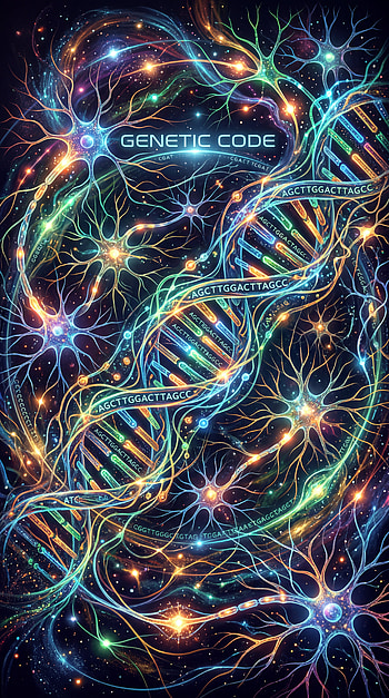 Genetic Code: Cosmic Helix | Neural DNA Nebula | Genome Glow HD phone wallpaper