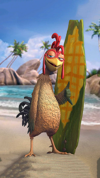 Chicken Joe, sand, beach, chicken, movie HD phone wallpaper